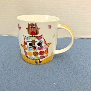 Cha Cult Multicolor Owl with Flowers and Butterflies Coffee Mug (21035 Hamburg)